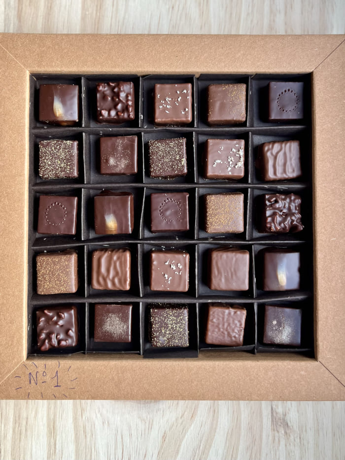 Chocolats réalisés par les Jardins Vert Framboise