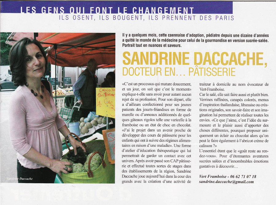 Sandrine Daccache, docteur en... pâtisserie