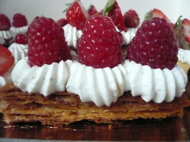 Image Millefeuille framboises sans oeuf