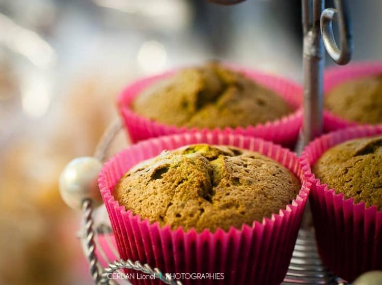 Image Muffins framboise thé vert matcha