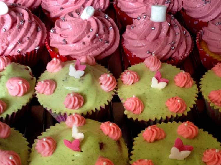 Image Cupcakes pistache et framboise